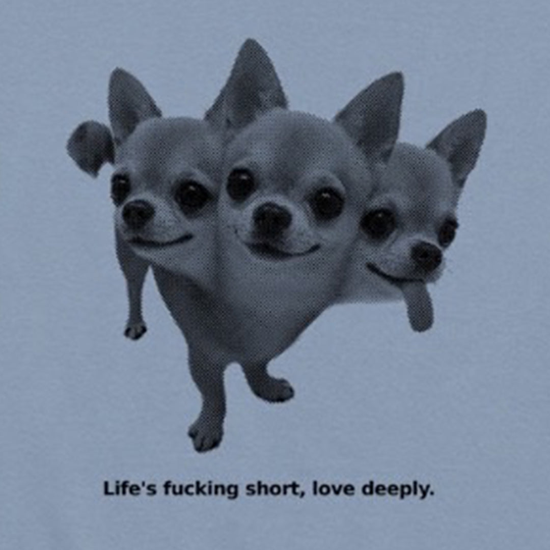 Love deeply Tシャツ アシッドブルー