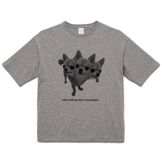 Love deeply Tシャツ ミックスグレー